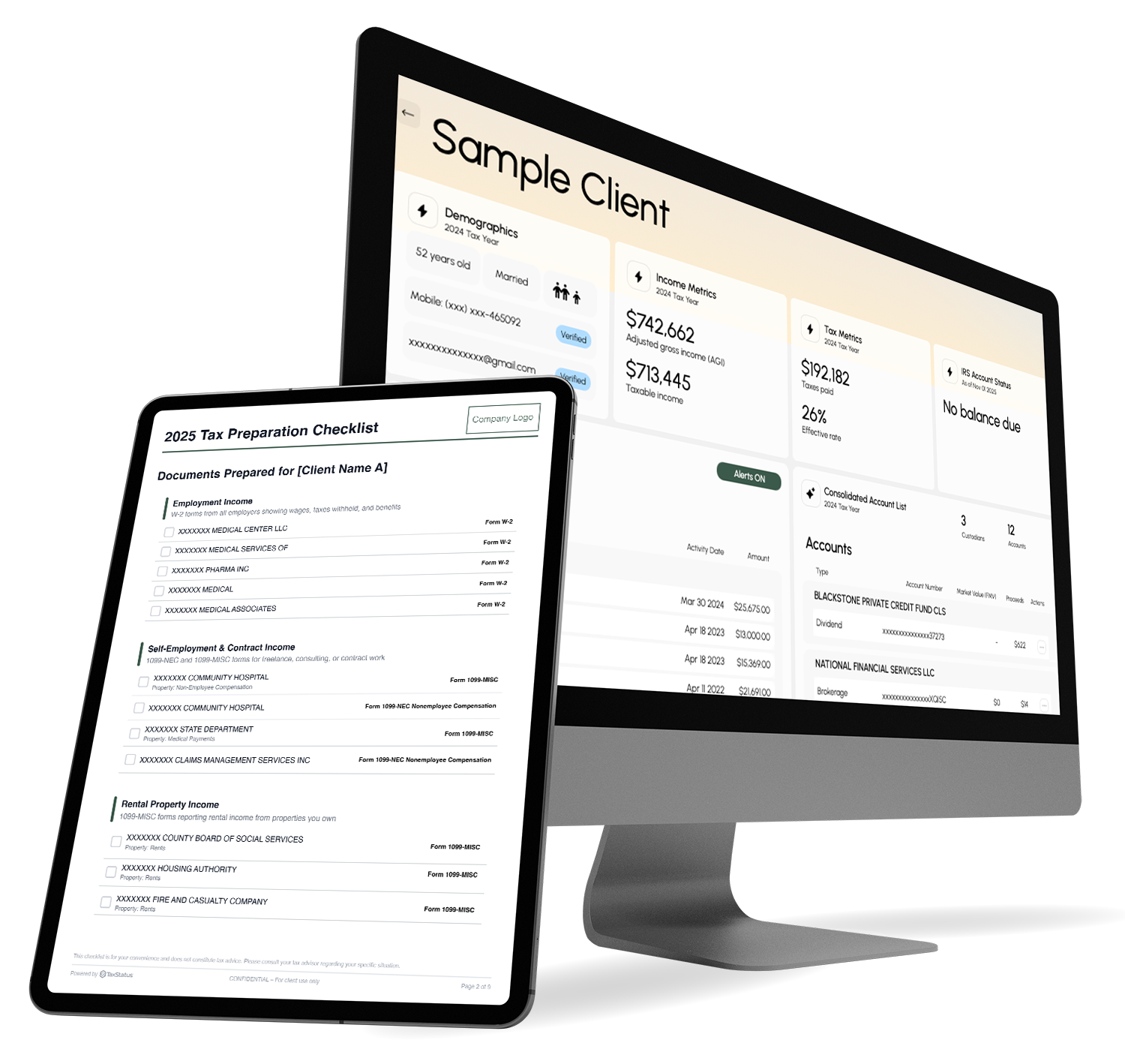 CPU & Tablet green Tax checklist & Dashboard